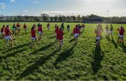 12 November 2017; Mayo players warm up ahead of the All Ireland U21 Ladies Football Final match between Mayo and Galway at St. Croans GAA Club in Keelty, Roscommon. Photo by Sam Barnes/Sportsfile