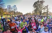 12 November 2017; Runners at the start line prior to the Remembrance Run 5K 2017 at Phoenix Park in Dublin. Photo by David Fitzgerald/Sportsfile