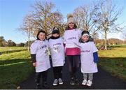 12 November 2017; Cousins, from left, Shea, Josh, Sienna and Shannon Lowney prior to the Remembrance Run 5K 2017 at Phoenix Park in Dublin. Photo by David Fitzgerald/Sportsfile