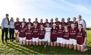 12 November 2017; The Galway team with the Aisling McGing Memorial Cup, following the All Ireland U21 Ladies Football Final match between Mayo and Galway at St. Croans GAA Club in Keelty, Roscommon. Photo by Sam Barnes/Sportsfile