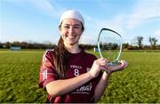12 November 2017; Shauna Hynes of Galway with her player of the match award following the All Ireland U21 Ladies Football Final match between Mayo and Galway at St. Croans GAA Club in Keelty, Roscommon. Photo by Sam Barnes/Sportsfile