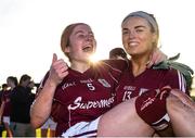 12 November 2017; Shauna Molloy, left, and Eimear O'Kane of Galway celebrate following the All Ireland U21 Ladies Football Final match between Mayo and Galway at St. Croans GAA Club in Keelty, Roscommon. Photo by Sam Barnes/Sportsfile