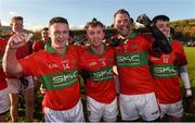 12 November 2017; Rathnew players from left Leighton Glynn, Warren Kavanagh Damien Power and Graham Merrigan celebrate after the AIB Leinster GAA Football Senior Club Championship Quarter-Final match between Rathnew and St Vincent's at Joule Park in Aughrim, Wicklow. Photo by Matt Browne/Sportsfile