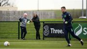 13 November 2017; Republic of Ireland goalkeeping coach Seamus McDonagh and Stan Collymore during Republic of Ireland squad training at the FAI National Training Centre in Abbotstown, Dublin. Photo by Stephen McCarthy/Sportsfile