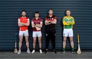 13 November 2017; Hurlers from left, Shane Stapleton of Cuala, Rory O'Connor of St Martin's, Edward Byrne of Mount Leinster Rangers and Peter Healion of Kilcormac - Killoughey during AIB Leinster Club Senior Hurling Championship Semi-Finals Media Day at Croke Park in Dublin. Photo by Piaras Ó Mídheach/Sportsfile
