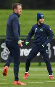 13 November 2017; Wes Hoolahan, right, and Aiden McGeady during Republic of Ireland squad training at the FAI National Training Centre in Abbotstown, Dublin. Photo by Stephen McCarthy/Sportsfile
