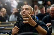 13 November 2017; Former England international Stan Collymore, now working as journalist for RT, asks a question during a Republic of Ireland press conference at the FAI National Training Centre in Abbotstown, Dublin. Photo by Stephen McCarthy/Sportsfile