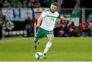 12 November 2017; Stuart Dallas of Northern Ireland during the FIFA 2018 World Cup Qualifier Play-off 2nd leg match between Switzerland and Northern Ireland at St. Jakob's Park in Basel, Switzerland. Photo by Roberto Bregani/Sportsfile