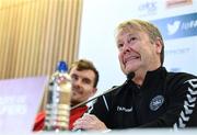 13 November 2017; Denmark manager Aage Hareide during a press conference at the Aviva Stadium in Dublin. Photo by Stephen McCarthy/Sportsfile