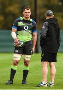 14 November 2017; Head coach Joe Schmidt with Rhys Ruddock during Ireland rugby squad training at Carton House, in Maynooth, Kildare. Photo by Matt Browne/Sportsfile