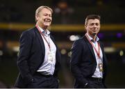 14 November 2017; Denmark manager Aage Hareide, left, and assistant manager Jon Dahl Tomasson prior to the FIFA 2018 World Cup Qualifier Play-off 2nd leg match between Republic of Ireland and Denmark at Aviva Stadium in Dublin. Photo by Stephen McCarthy/Sportsfile