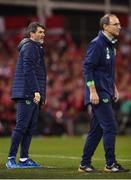 14 November 2017; Republic of Ireland manager Martin O'Neill, right, and assistant manager Roy Keane during the FIFA 2018 World Cup Qualifier Play-off 2nd leg match between Republic of Ireland and Denmark at Aviva Stadium in Dublin. Photo by Ramsey Cardy/Sportsfile