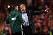 14 November 2017; Denmark manager Aage Hareide during the FIFA 2018 World Cup Qualifier Play-off 2nd leg match between Republic of Ireland and Denmark at Aviva Stadium in Dublin. Photo by Ramsey Cardy/Sportsfile