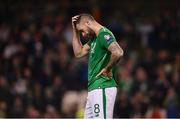 14 November 2017; Daryl Murphy of Republic of Ireland after the FIFA 2018 World Cup Qualifier Play-off 2nd leg match between Republic of Ireland and Denmark at Aviva Stadium in Dublin. Photo by Ramsey Cardy/Sportsfile