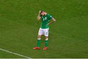 14 November 2017; Daryl Murphy of Republic of Ireland reacts at the final whistle during the FIFA 2018 World Cup Qualifier Play-off 2nd leg match between Republic of Ireland and Denmark at Aviva Stadium in Dublin.Photo by Brendan Moran/Sportsfile