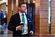 15 November 2017; Ireland 2023 bid ambassador Brian O’Driscoll arrives prior to the Rugby World Cup 2023 host union announcement at the Royal Garden Hotel, London, England.  Photo by Brendan Moran/Sportsfile