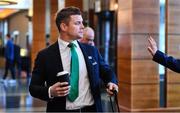 15 November 2017; Ireland 2023 bid ambassador Brian O’Driscoll arrives prior to the Rugby World Cup 2023 host union announcement at the Royal Garden Hotel, London, England. Photo by Brendan Moran/Sportsfile