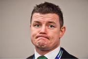 15 November 2017; Ireland 2023 bid ambassador Brian O’Driscoll after the Rugby World Cup 2023 host union announcement at the Royal Garden Hotel, London, England.  Photo by Brendan Moran/Sportsfile
