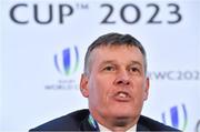 15 November 2017; IRFU chief executive Philip Browne after the Rugby World Cup 2023 host union announcement at the Royal Garden Hotel, London, England.  Photo by Brendan Moran/Sportsfile