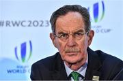 15 November 2017; Ireland 2023 Oversight Board chairman Dick Spring after the Rugby World Cup 2023 host union announcement at the Royal Garden Hotel, London, England.  Photo by Brendan Moran/Sportsfile