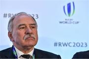15 November 2017; IRFU President Philip Orr at the Rugby World Cup 2023 host union announcement at the Royal Garden Hotel, London, England. Photo by Brendan Moran/Sportsfile