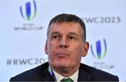 15 November 2017; IRFU chief executive Philip Browne after the Rugby World Cup 2023 host union announcement at the Royal Garden Hotel, London, England. Photo by Brendan Moran/Sportsfile