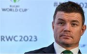 15 November 2017; Ireland 2023 bid ambassador Brian O’Driscoll after the Rugby World Cup 2023 host union announcement at the Royal Garden Hotel, London, England. Photo by Brendan Moran/Sportsfile