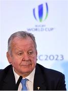 15 November 2017; World Rugby chairman Bill Beaumont CBE at the Rugby World Cup 2023 host union announcement at the Royal Garden Hotel, London, England.  Photo by Brendan Moran/Sportsfile