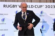 15 November 2017; President of the Fédération Française de Rugby Bernard Laporte after the Rugby World Cup 2023 host union announcement at the Royal Garden Hotel, London, England.  Photo by Brendan Moran/Sportsfile