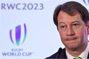 15 November 2017; South Africa Rugby CEO Jurie Roux after the Rugby World Cup 2023 host union announcement at the Royal Garden Hotel, London, England. Photo by Brendan Moran/Sportsfile