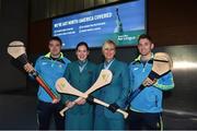 17 November 2017; Clare goalkeepers, Andrew Fahey, left, and Donal Tuohy, along with Aer Lingus Senior Cabin Crew members Grainne Frawley, left, and Lesley Murphy, departed Shannon Airport for Boston today onboard Aer Lingus flight EI135. Aer Lingus, official airline of the AIG Fenway Hurling Classic and Irish Festival, has been serving Boston since 1958 and is thrilled to once again be supporting this unique cultural and sporting event, bringing 130 hurlers to Boston’s iconic Fenway Park. Games will be broadcast on TG4 on November 19th with Dublin v Galway in the first semi-final followed by Clare v Tipperary in the second semi-final. Photo by Diarmuid Greene/Sportsfile