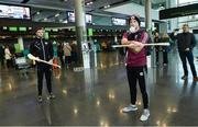 17 November 2017; Galway hurlers departed Dublin Airport for Boston today onboard Aer Lingus flight EI137. Aer Lingus, official airline of the AIG Fenway Hurling Classic and Irish Festival, has been serving Boston since 1958 and is thrilled to once again be supporting this unique cultural and sporting event, bringing 130 hurlers to Boston’s iconic Fenway Park. Games will be broadcast on TG4 on November 19th with Dublin v Galway in the first semi-final followed by Clare v Tipperary in the second semi-final. Pictured is Galway hurler Cyril Donnellan. Photo by Ramsey Cardy/Sportsfile
