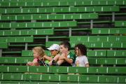 17 November 2017; Ireland supporters, from left, Annie Campbell, age 4, Patrick Campbell, age 7, Shay Burke, age 9, from Perth with Donegal parents, and Amelie Ayton during Ireland International Rules Squad Captain's Run at Domain Stadium, Subiaco Oval in Perth, Australia. Photo by Ray McManus/Sportsfile
