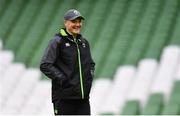 17 November 2017; Head coach Joe Schmidt during the Ireland rugby captain's run at the Aviva Stadium in Dublin. Photo by Ramsey Cardy/Sportsfile