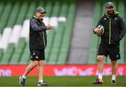 17 November 2017; Head coach Joe Schmidt, left, and Defence coach Andy Farrell during the Ireland rugby captain's run at the Aviva Stadium in Dublin. Photo by Ramsey Cardy/Sportsfile