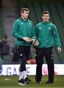 18 November 2017; Chris Farrell, left, and Darren Sweetnam, right, of Ireland prior to the Guinness Series International match between Ireland and Fiji at the Aviva Stadium in Dublin. Photo by Seb Daly/Sportsfile