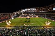 18 November 2017; The teams make their way on to the field ahead of the Guinness Series International match between Ireland and Fiji at the Aviva Stadium in Dublin. Photo by Sam Barnes/Sportsfile