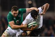 18 November 2017; Akapusi Qera of Fiji is tackled by Jack Conan of Ireland during the Guinness Series International match between Ireland and Fiji at the Aviva Stadium in Dublin. Photo by Sam Barnes/Sportsfile