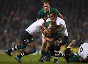 18 November 2017; Kieran Marmion of Ireland is tackled by Kini Murimurivalu, left, and Leone Nakarawa of Fiji during the Guinness Series International match between Ireland and Fiji at the Aviva Stadium in Dublin. Photo by Eóin Noonan/Sportsfile