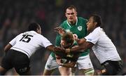 18 November 2017; Kieran Marmion of Ireland is tackled by Kini Murimurivalu, left, and Leone Nakarawa of Fiji during the Guinness Series International match between Ireland and Fiji at the Aviva Stadium in Dublin. Photo by Eóin Noonan/Sportsfile