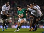 18 November 2017; Joey Carbery of Ireland is tackled by Leone Nakarawa of Fiji during the Guinness Series International match between Ireland and Fiji at the Aviva Stadium in Dublin. Photo by Eóin Noonan/Sportsfile