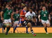 18 November 2017; Henry Seniloli of Fiji on his way to scoring his side's first try during the Guinness Series International match between Ireland and Fiji at the Aviva Stadium in Dublin. Photo by Sam Barnes/Sportsfile
