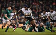 18 November 2017; Peni Ravai of Fiji is tackled by Devin Toner of Ireland during the Guinness Series International match between Ireland and Fiji at the Aviva Stadium in Dublin. Photo by Seb Daly/Sportsfile