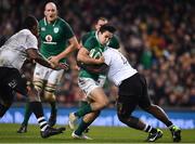 18 November 2017; Joey Carbery of Ireland is tackled by Peni Ravai of Fiji during the Guinness Series International match between Ireland and Fiji at the Aviva Stadium in Dublin. Photo by Sam Barnes/Sportsfile