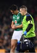 18 November 2017; Joey Carbery of Ireland receives treatment during the Guinness Series International match between Ireland and Fiji at the Aviva Stadium in Dublin. Photo by Sam Barnes/Sportsfile