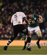 18 November 2017; Ultan Dillane of Ireland in action against Leone Nakarawa of Fiji during the Guinness Series International match between Ireland and Fiji at the Aviva Stadium in Dublin. Photo by Seb Daly/Sportsfile