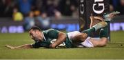 18 November 2017; Dave Kearney of Ireland scores his side's third try which was subsequently disallowed during the Guinness Series International match between Ireland and Fiji at the Aviva Stadium in Dublin. Photo by Seb Daly/Sportsfile