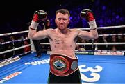 18 November 2017; Paddy Barnes celebrates after defeating Eliecer Quezada during their WBO Intercontinental Title bout at the SSE Arena in Belfast. Photo by Ramsey Cardy/Sportsfile