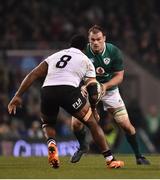 18 November 2017; Rhys Ruddock of Ireland in action against Nemani Nagusa of Fiji during the Guinness Series International match between Ireland and Fiji at the Aviva Stadium in Dublin. Photo by Seb Daly/Sportsfile