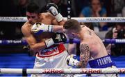 18 November 2017; Carl Frampton, right, in action against Horacio Garcia during their featherweight bout at the SSE Arena in Belfast. Photo by David Fitzgerald/Sportsfile